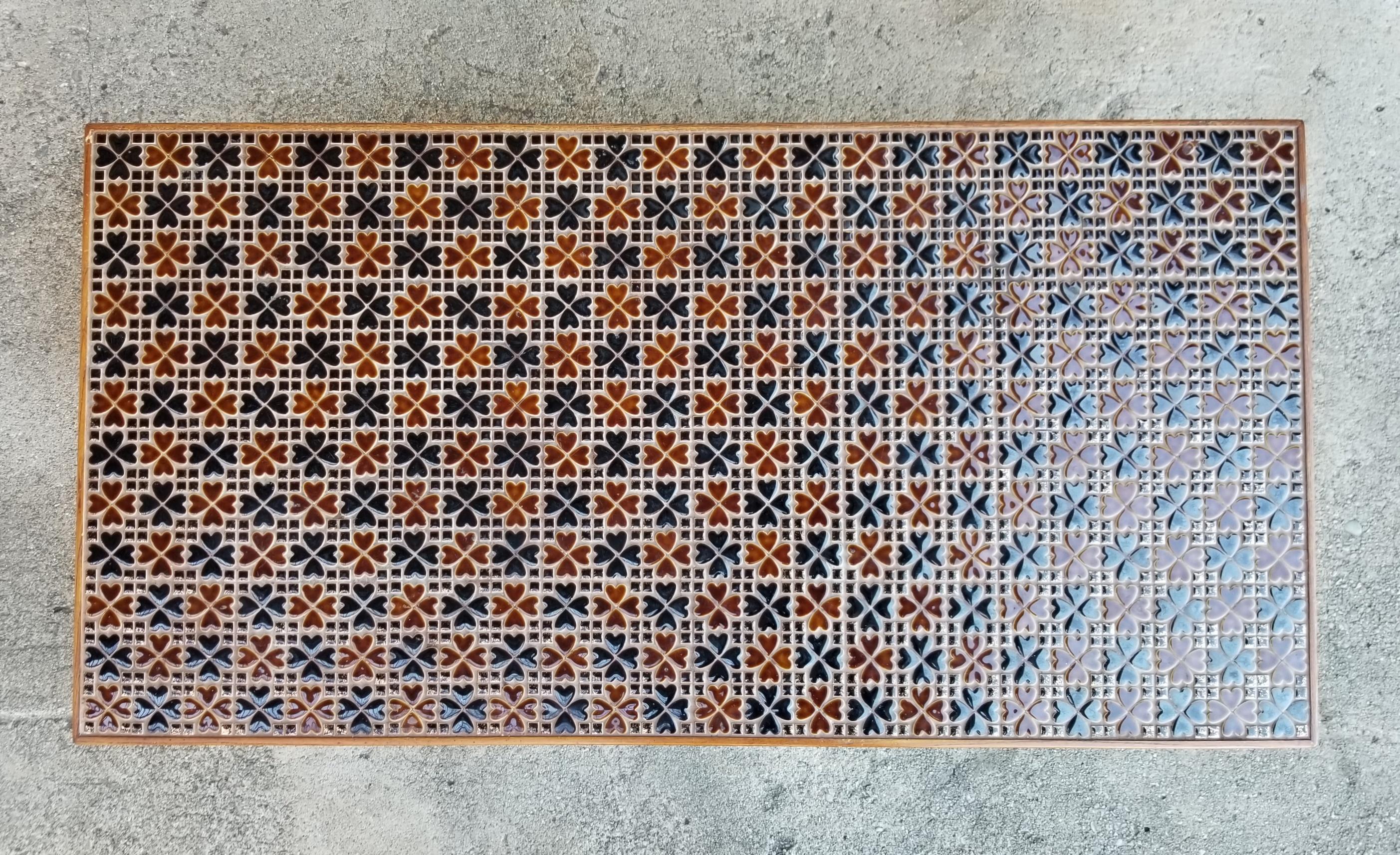 Midcentury Mosaic Tile Coffee Table 1