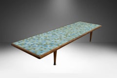 Mesa baja con tapa de mosaico Mid Century