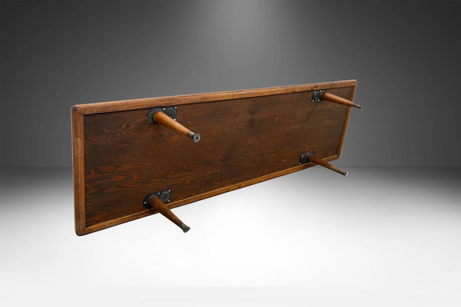 Mid-20th Century Mid Century Mosaic Tile Top Low Coffee Table For Sale