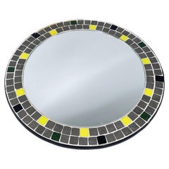 Specchio da parete a mosaico MID-CENTURY specchio rotondo vintage anni '70
