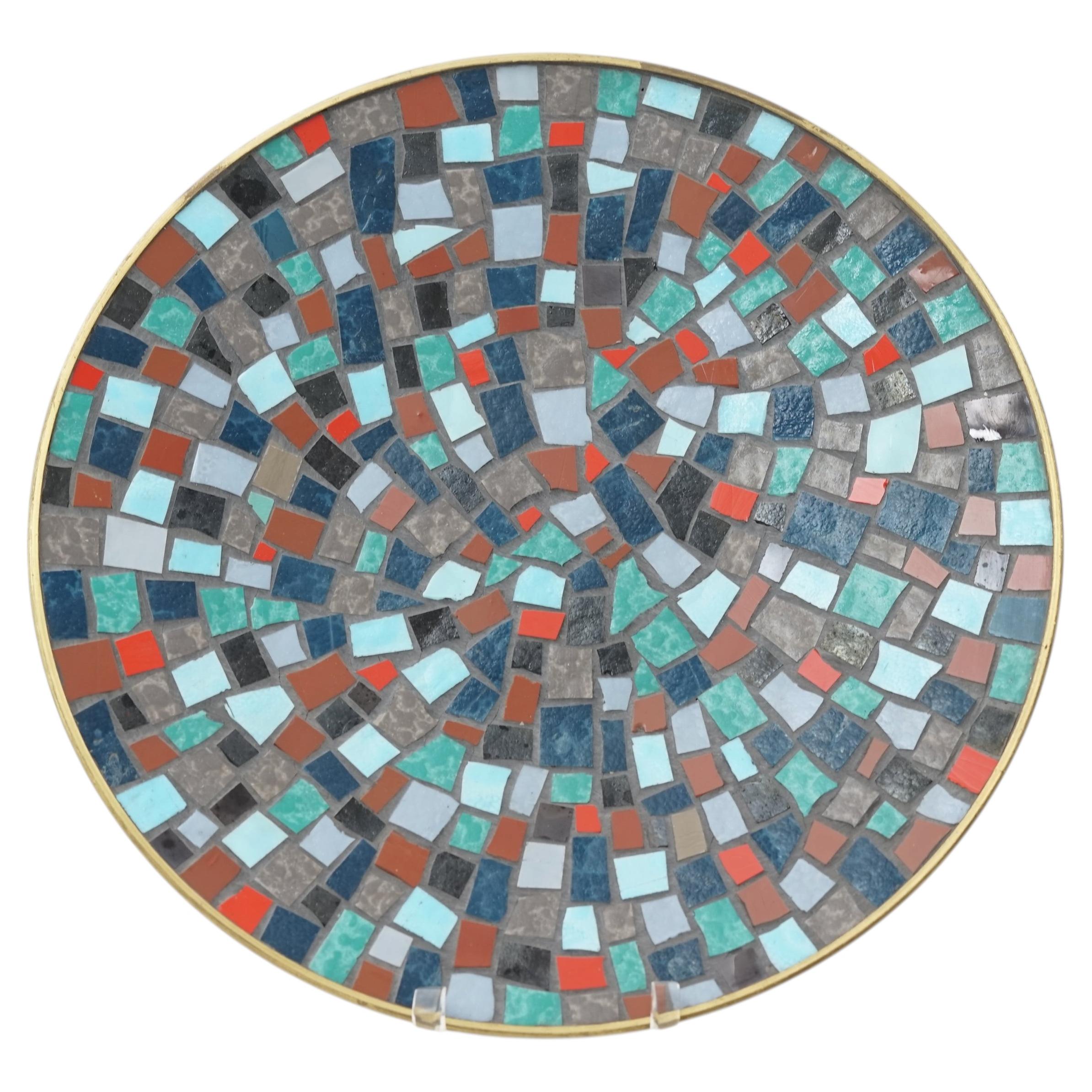 Mid-Century Mosaic Wall Plate / Bowl by W. Zimmermann for Ritter