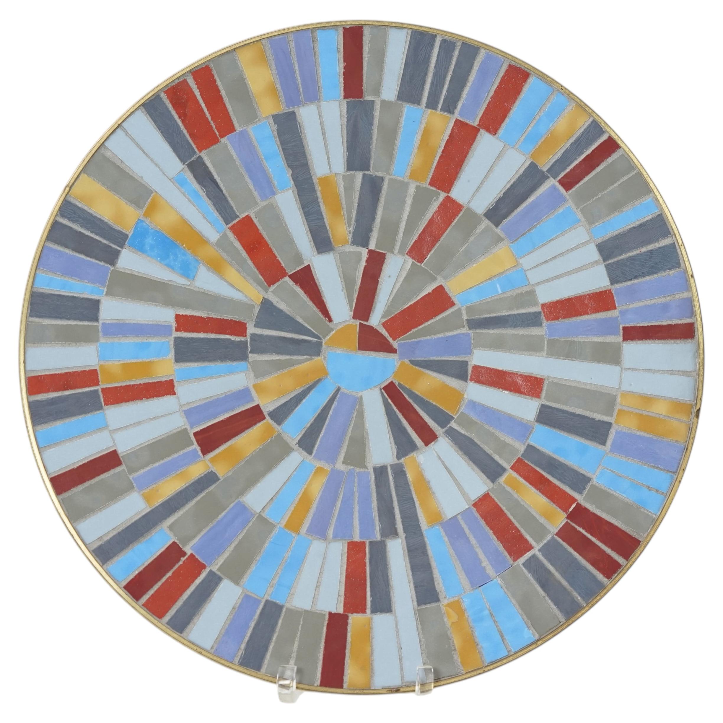 Mid-Century Mosaic Wall Plate / Bowl by W. Zimmermann for Ritter