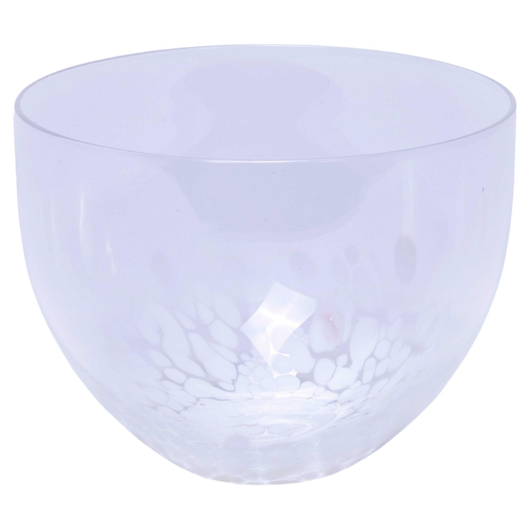 Mid Century Mottled Goto Glass Bowl For Sale