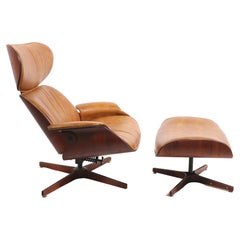 Mid Century Mr. Chair and Ottoman by George Mulhauser for Plycraft