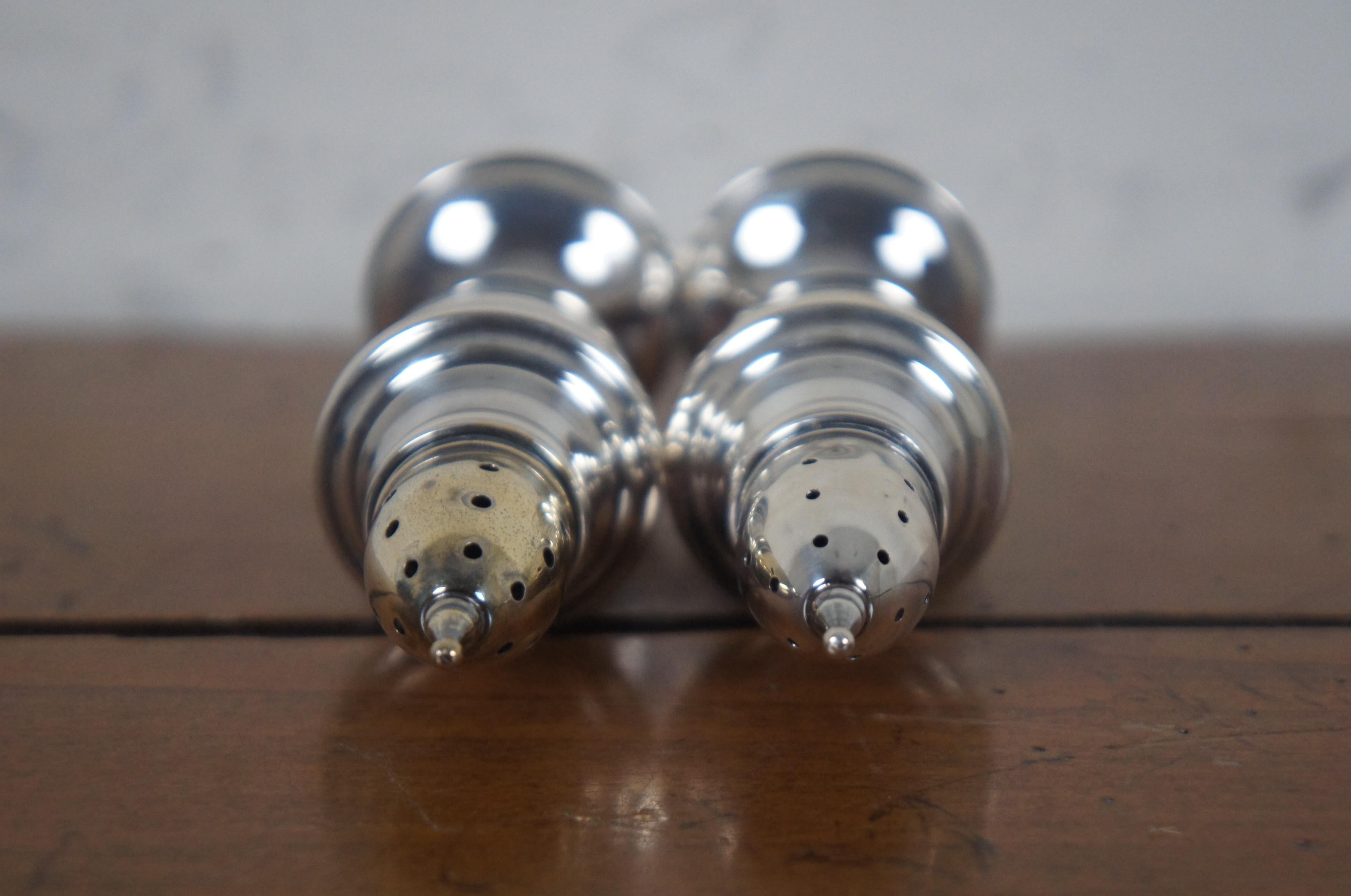 Mid-Century Modern Mid Century Mueck Cary Co Sterling Silver .925 Salt & Pepper Shakers Towle