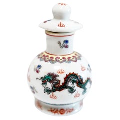 Mid-Century Multi-color Dragon Encircled Snuff Bottle