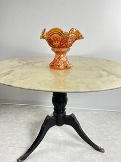 Mediados de siglo Multicolor  Centro de mesa frutero de cristal Años 30