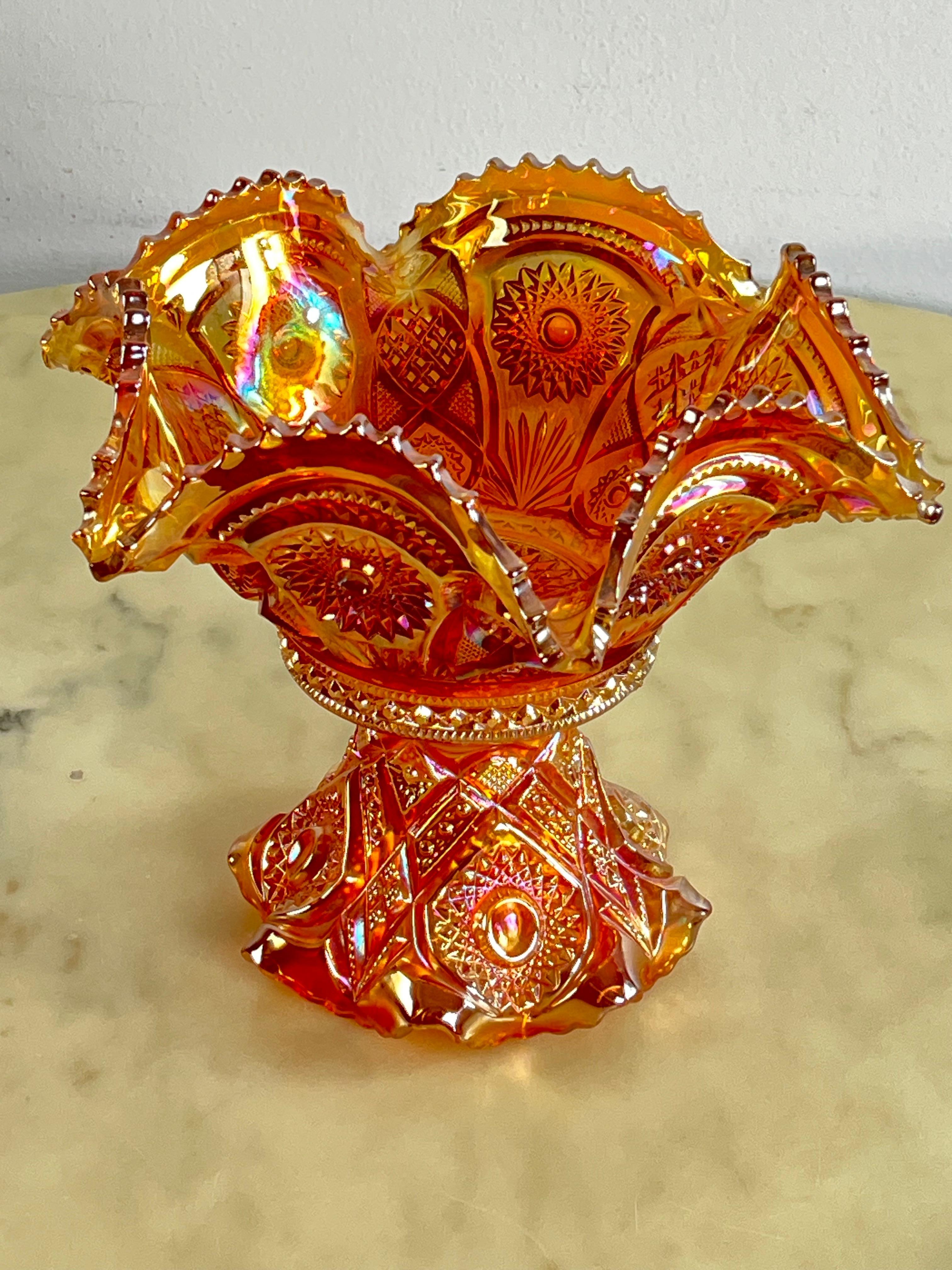 Mid-Century Multicolore  Centrotavola con fruttiera in vetro anni '30 in vendita 2
