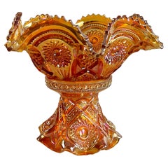 Mid-Century Multicolor  Glass Fruit Bowl Centerpiece 1930s