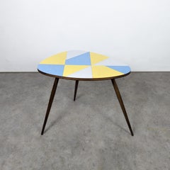 Mid Century multicolored coffee table, Czechoslovakia 1950