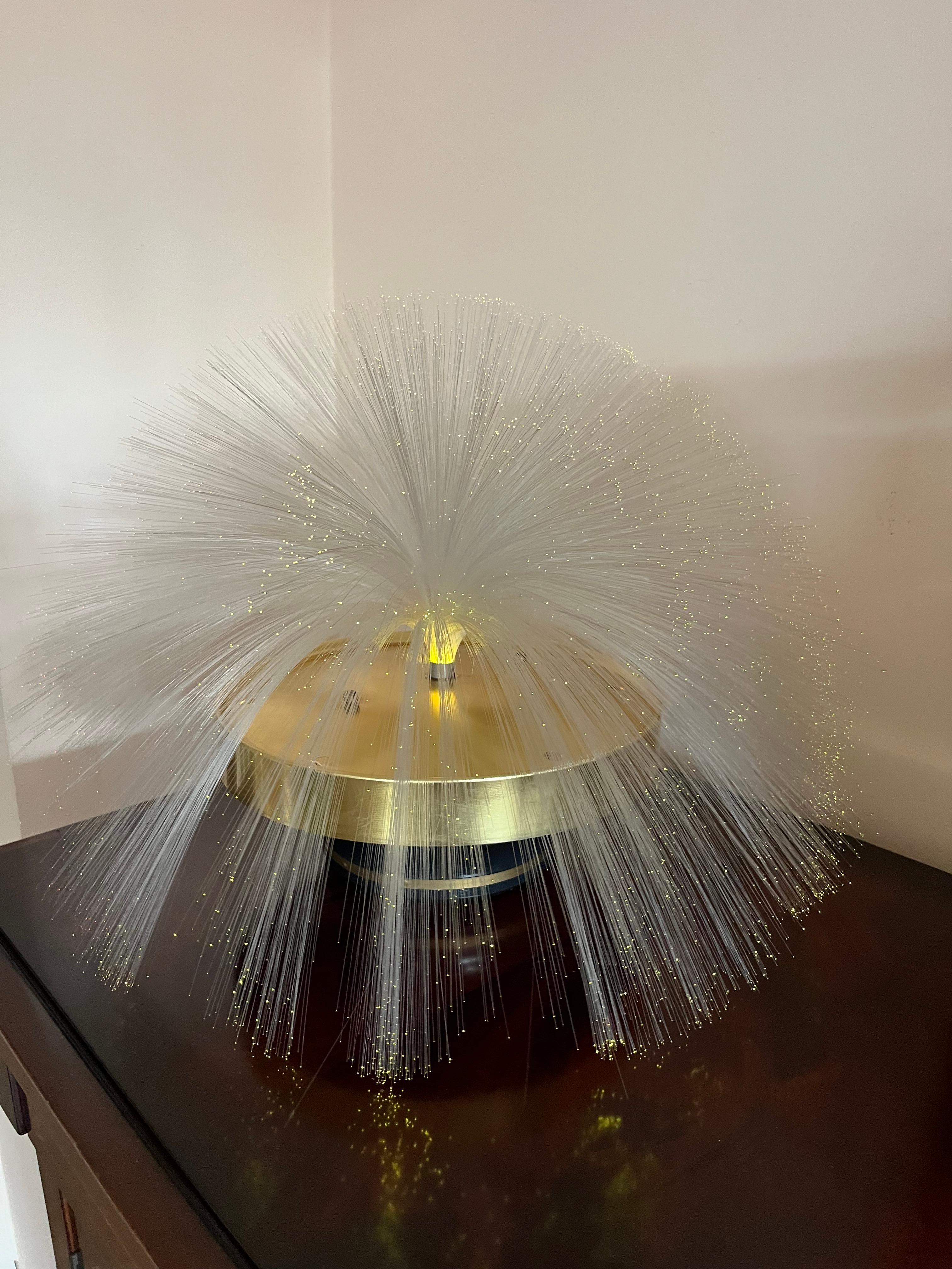 Italian Mid-century Multicolored Fiber Optic Swivel Lamp, 1960s For Sale