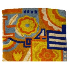 Mid-Century Multi-Colored Italian Flat Weave Rug