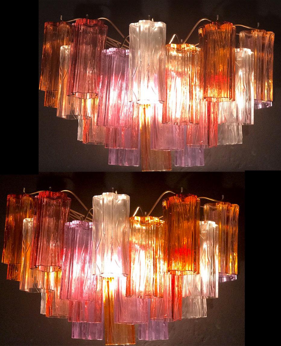 Midcentury Multicolored Murano Glass Tronchi Chandelier For Sale 5