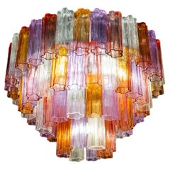 Lámpara Tronchi de mediados de siglo de cristal de Murano multicolor