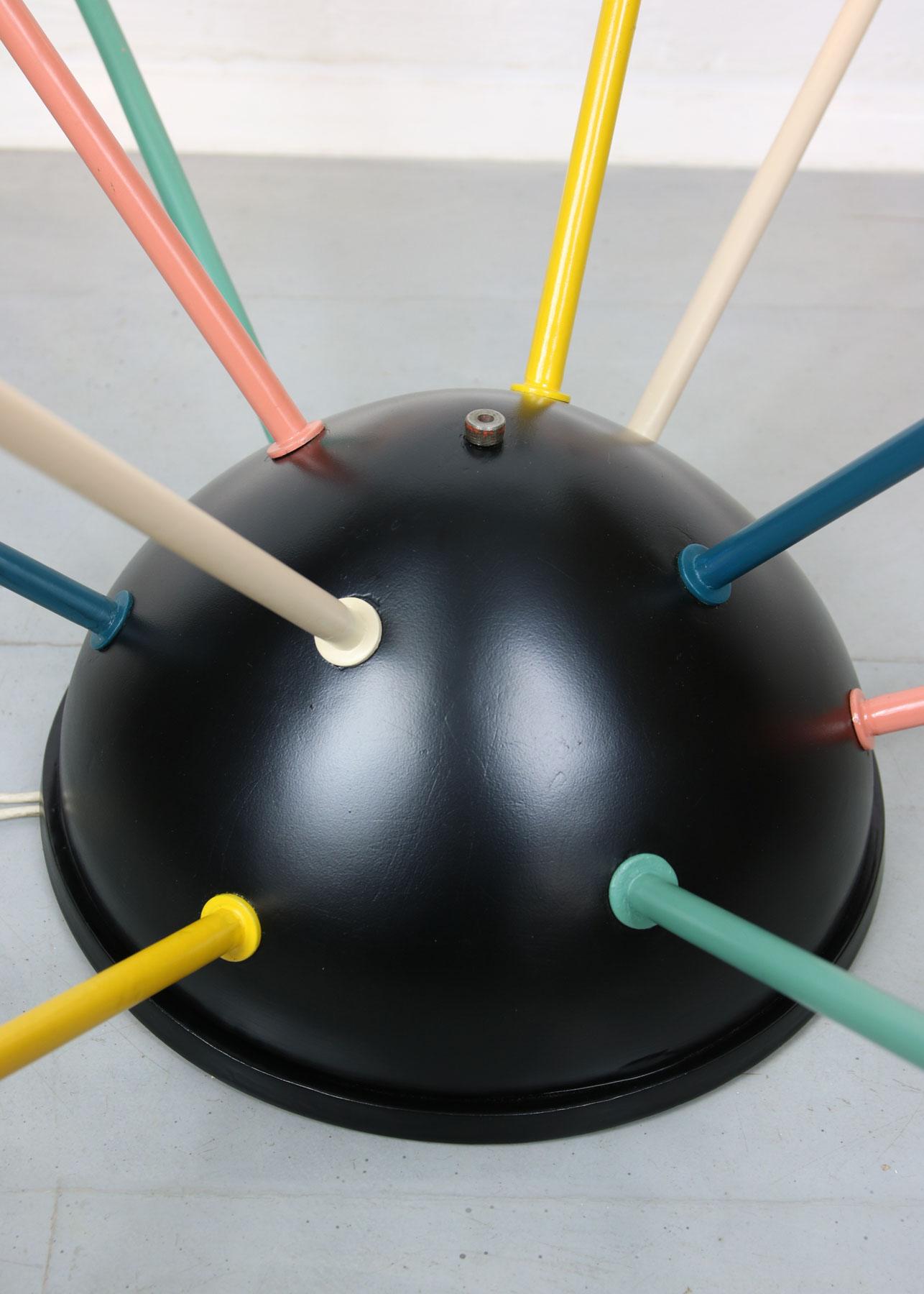 Mehrfarbiger Sputnik-Kronleuchter aus der Jahrhundertmitte, 1950er Jahre im Angebot 5
