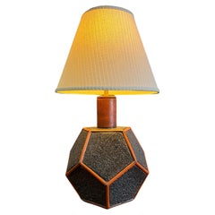 Vintage Mid-Century MultiFaceted Geodesic Table Lamp