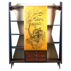 Mid- Century Multifunctional Bar Cabinet or Book Case , 1950s