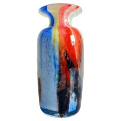 Mid-Century Murano Art Glass Vase,  Abstract Expressionist Design, Italy, 1960s