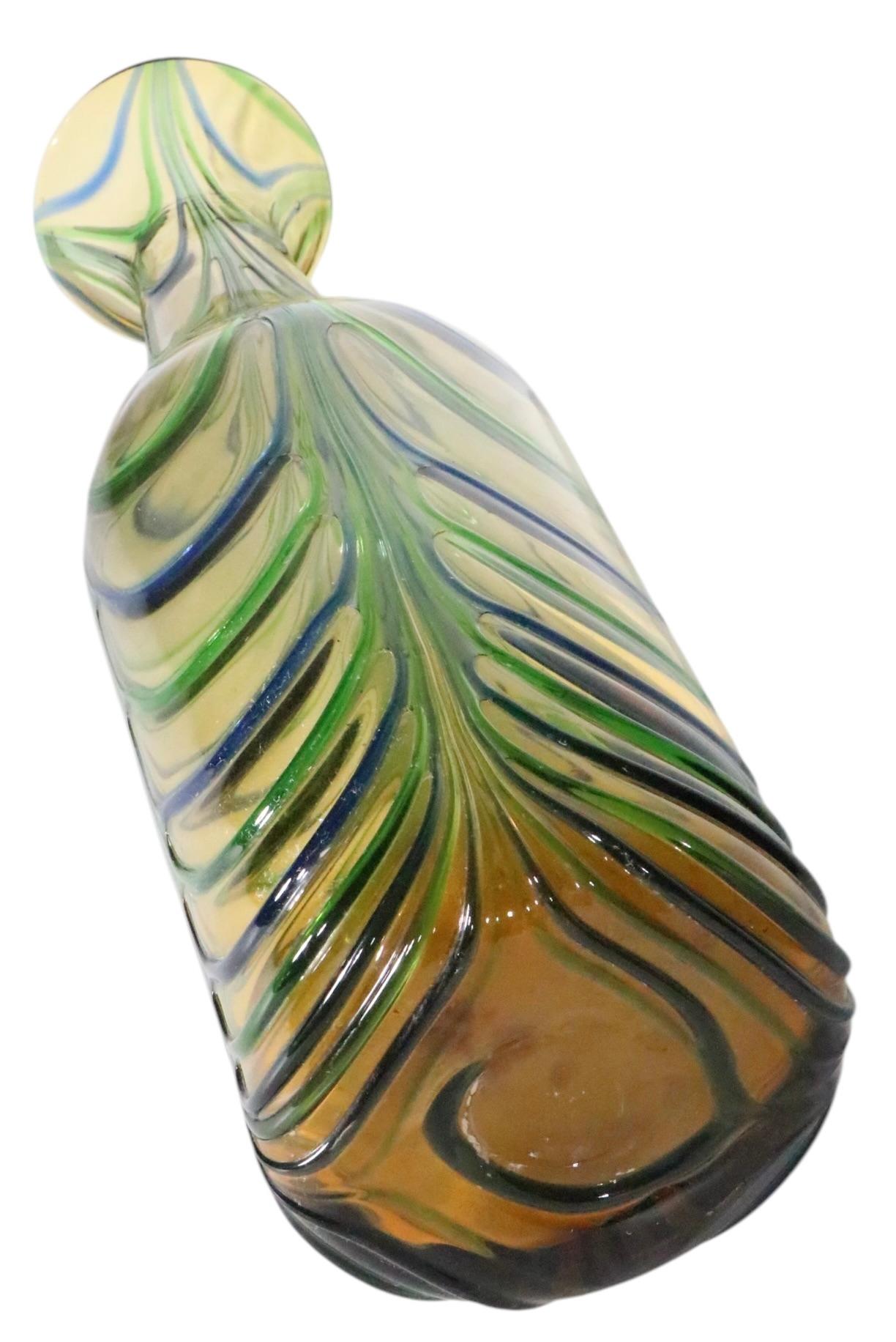 Jarrón de cristal artístico de Murano de mediados de siglo atribuido a Seguso en venta 3