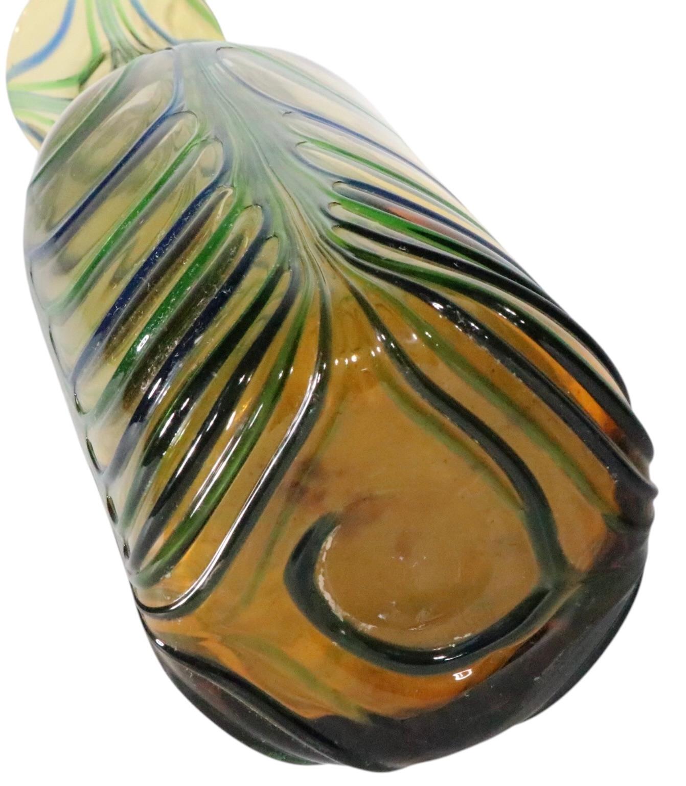 Jarrón de cristal artístico de Murano de mediados de siglo atribuido a Seguso en venta 4