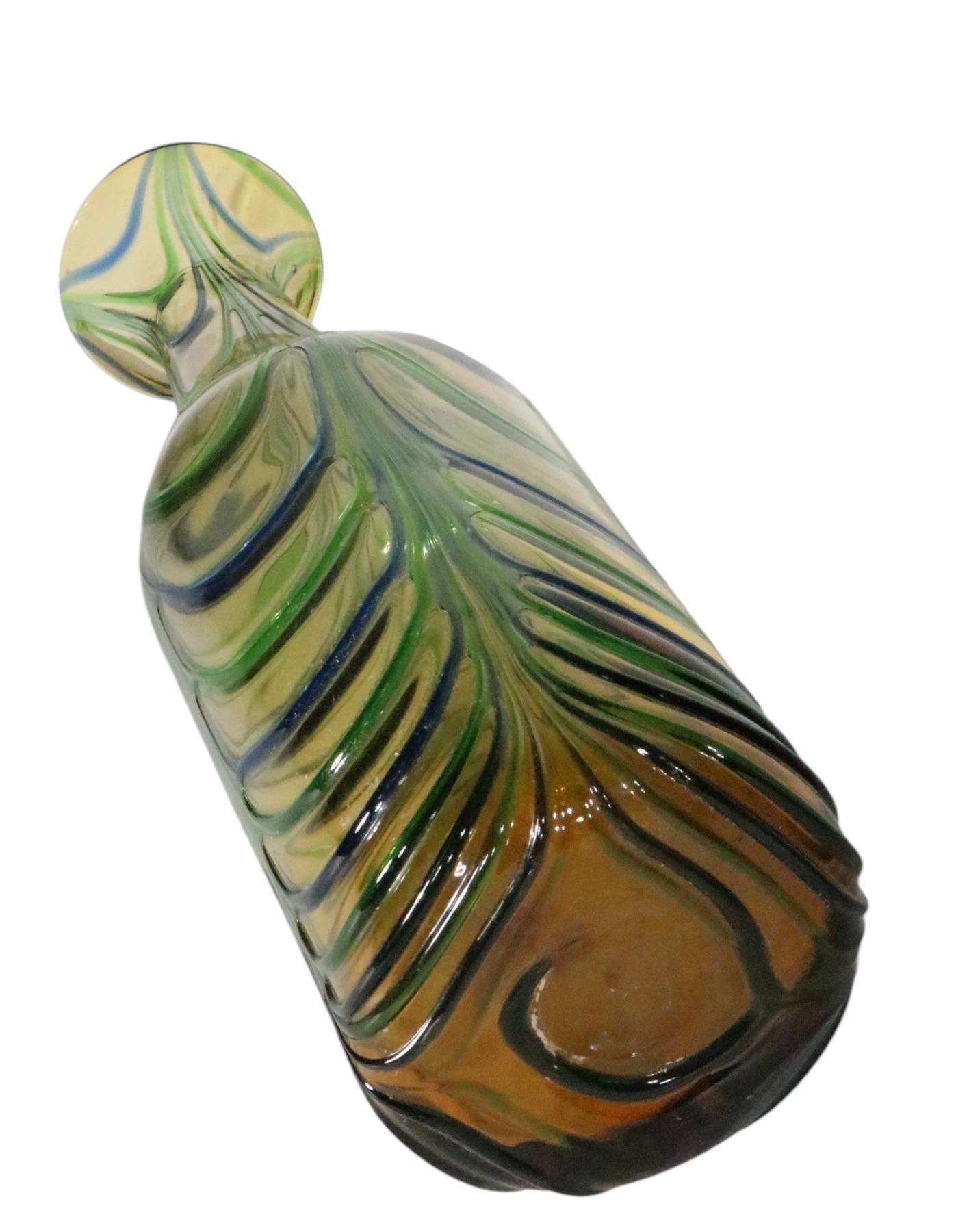Jarrón de cristal artístico de Murano de mediados de siglo atribuido a Seguso en venta 5