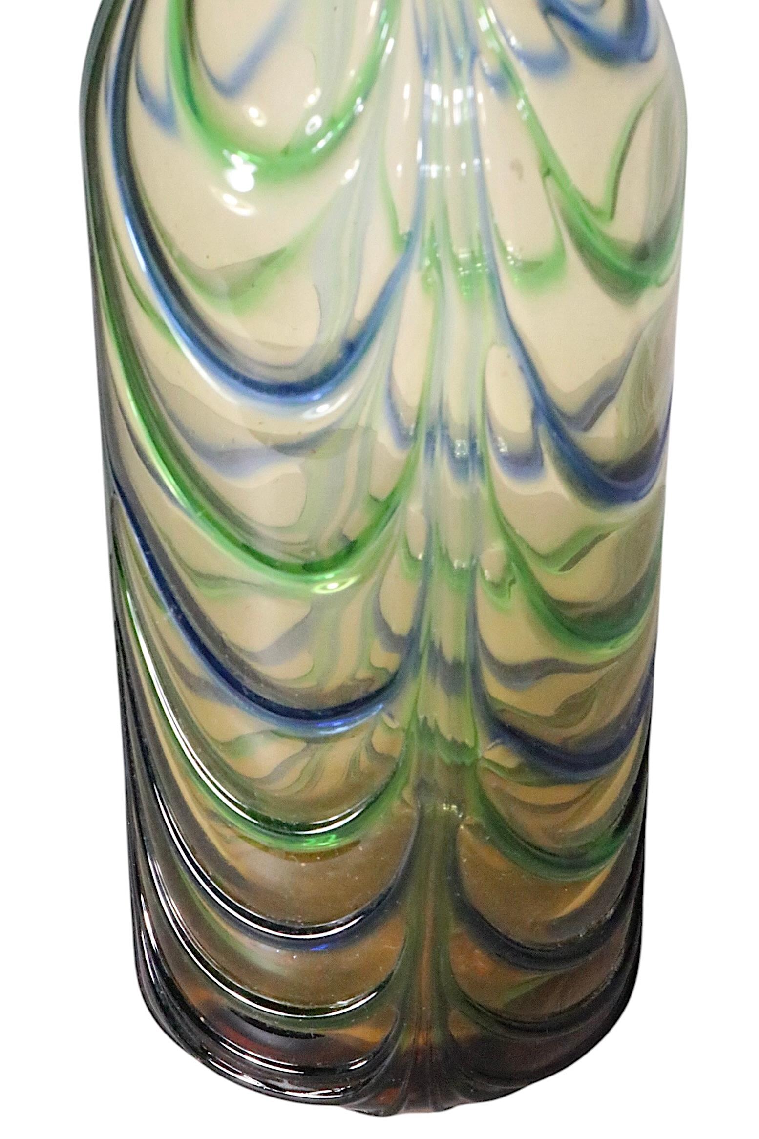 Jarrón de cristal artístico de Murano de mediados de siglo atribuido a Seguso en venta 1