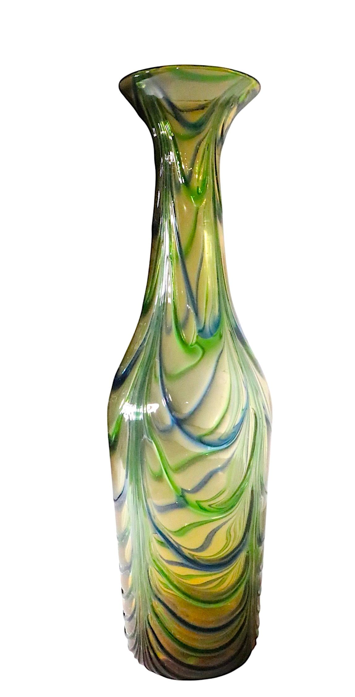 Jarrón de cristal artístico de Murano de mediados de siglo atribuido a Seguso en venta 2