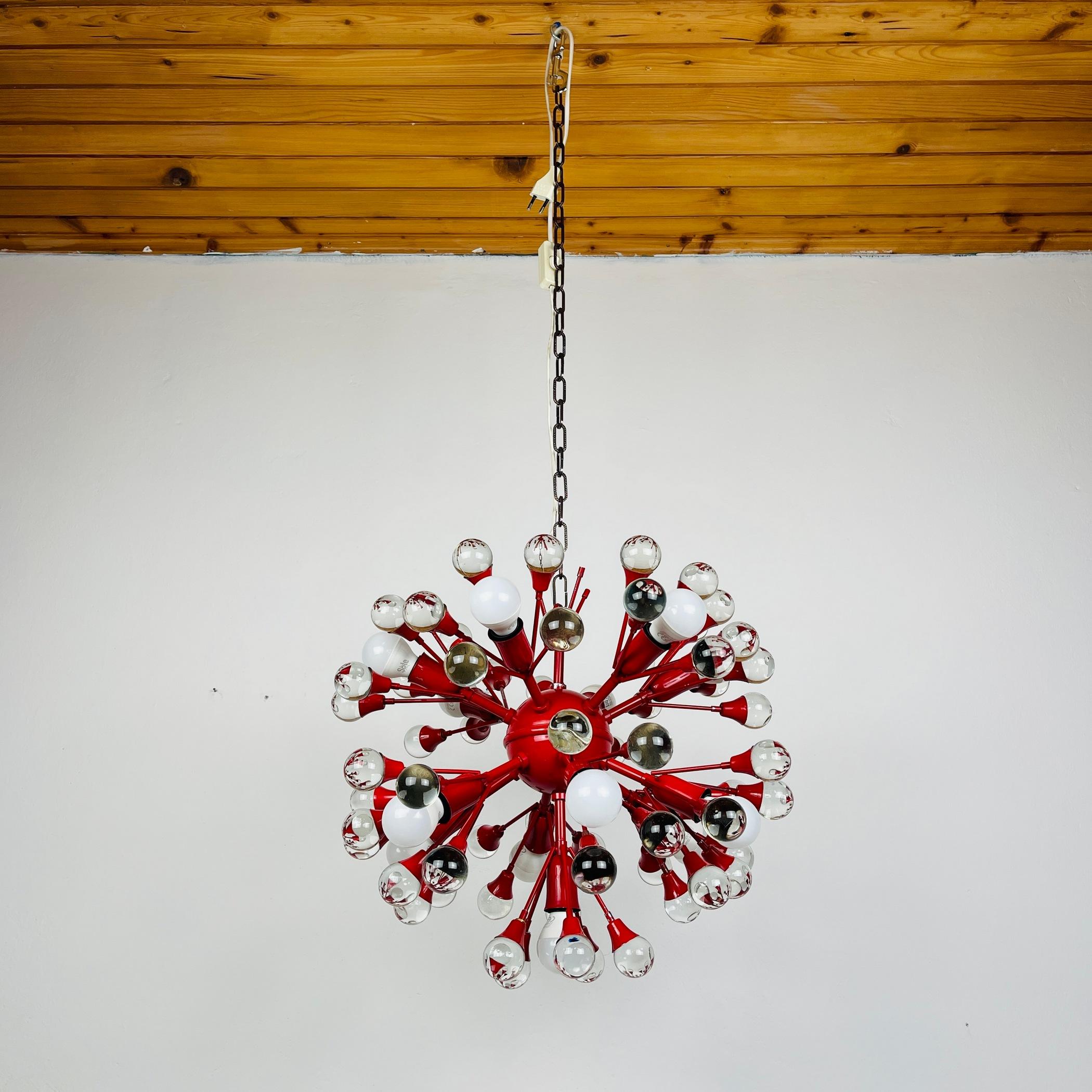 Lampada da tavolo o a sospensione a sfera di Murano della metà del secolo scorso Sputnik Italia anni '70 in vendita 3