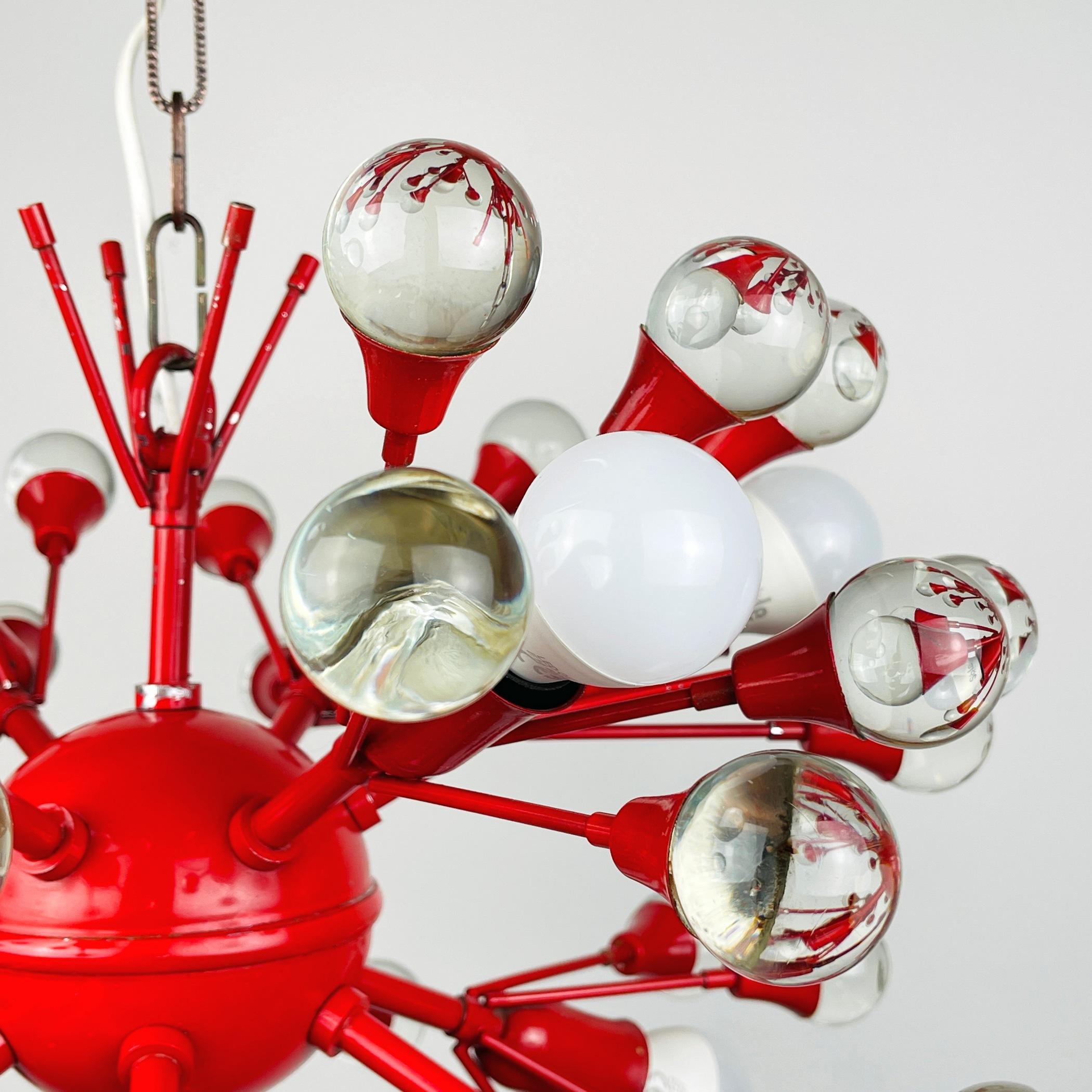 Mid-century murano ball table or pendant lamp Sputnik Italy 1970s  For Sale 4