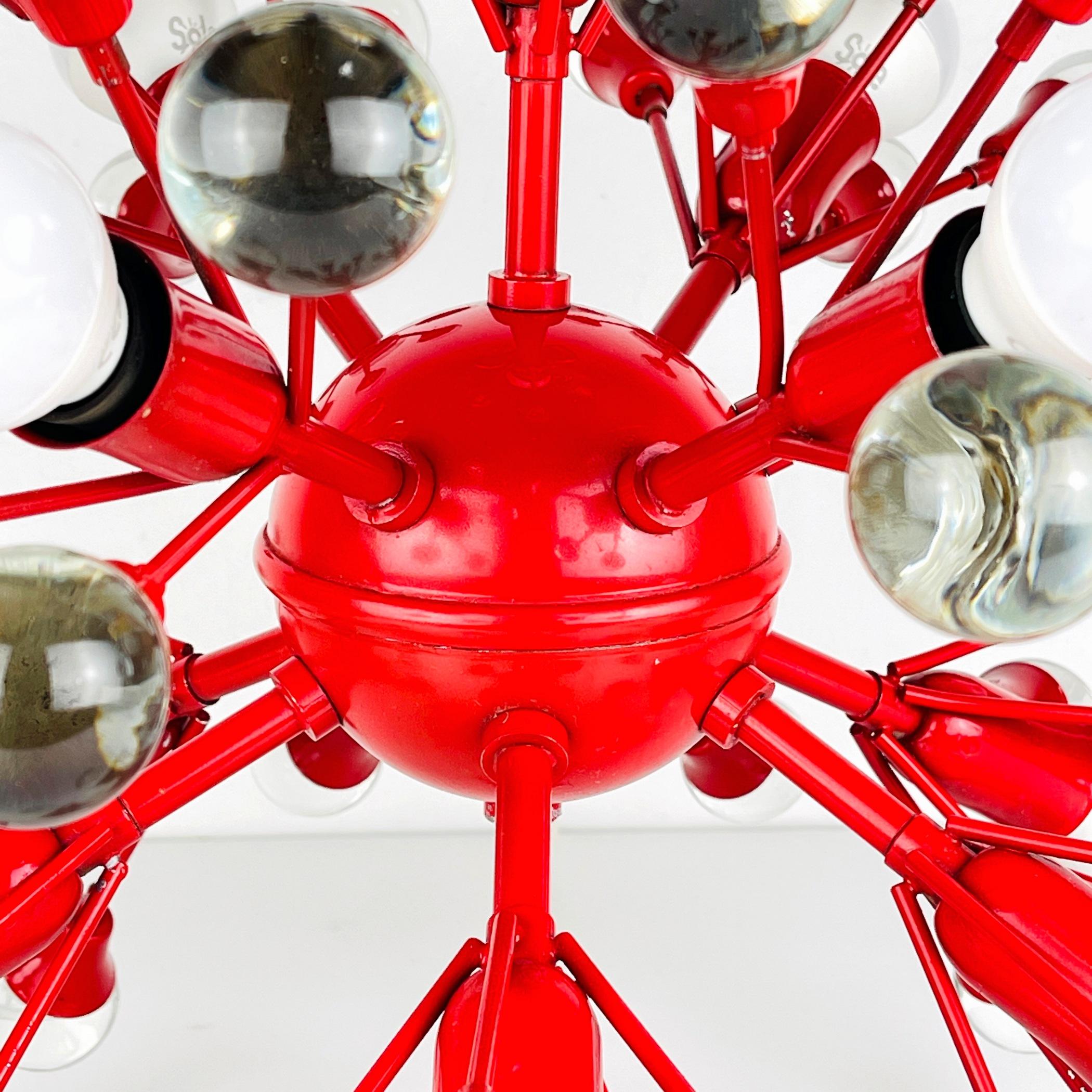 Italian Mid-century murano ball table or pendant lamp Sputnik Italy 1970s  For Sale