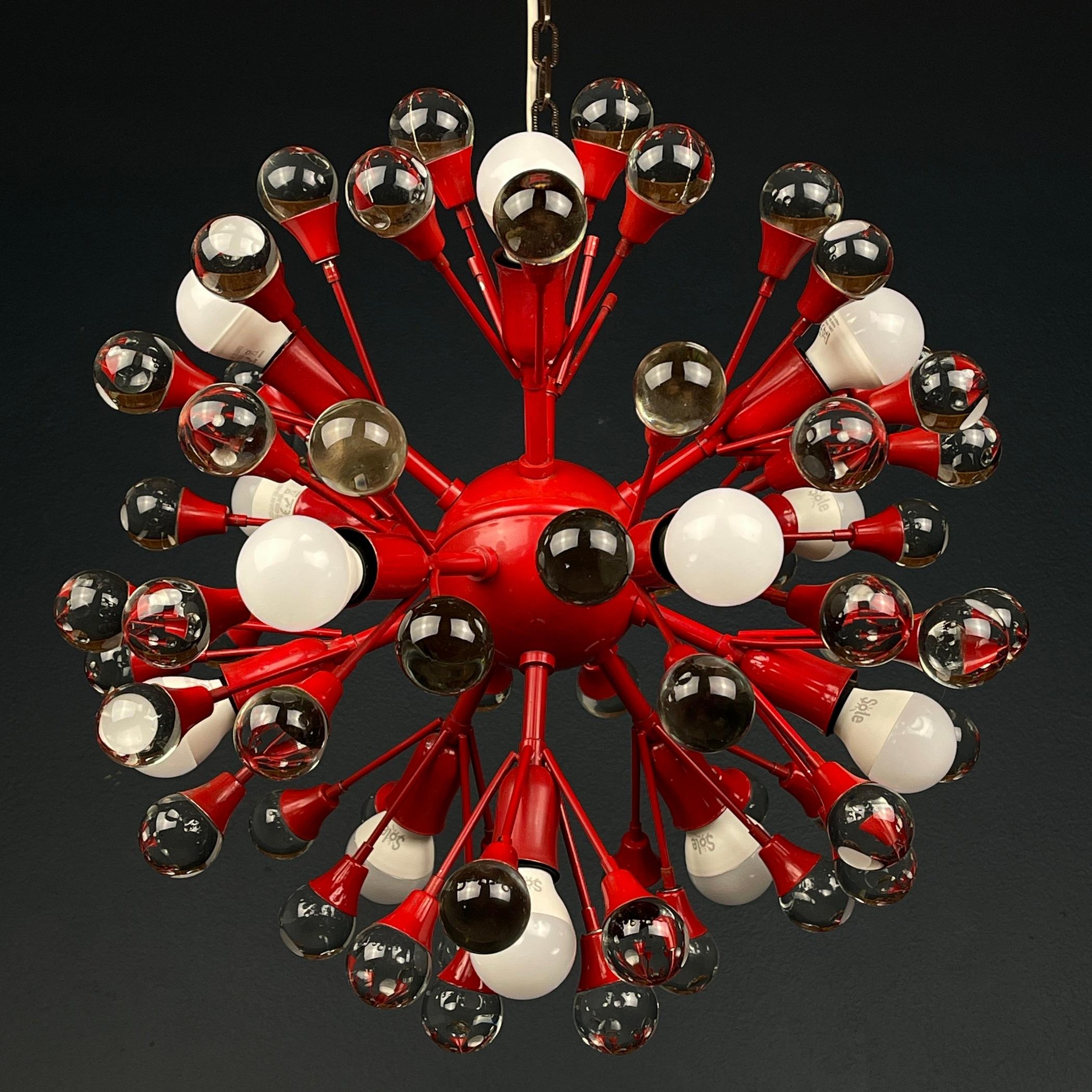 Mid-century murano ball table or pendant lamp Sputnik Italy 1970s  For Sale 2