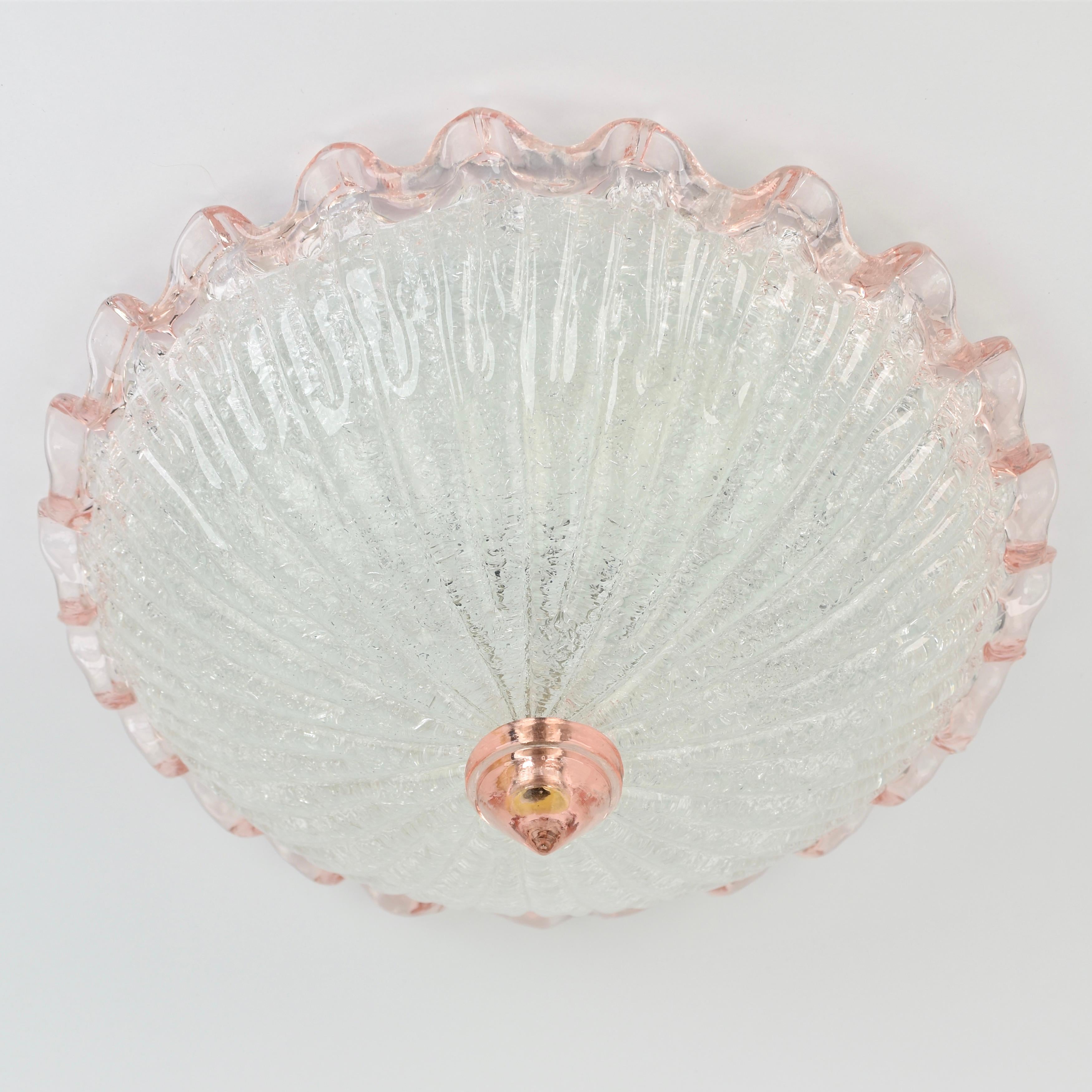 italien Monture affleurante du milieu du siècle à Murano Barovier&Toso en vente