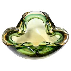 1960's Flavio Poli Murano Sommerso Glass Ashtray / Bowl