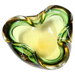 Cenicero / Cuenco de cristal soplado de Murano de mediados de siglo