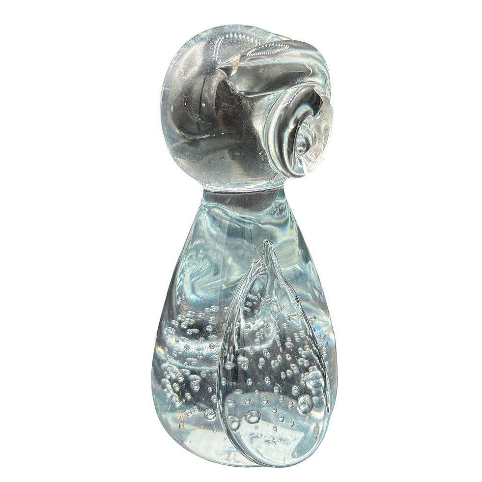 Mediados de siglo Murano Bullicante Arte Escultura de Vidrio Búho Pisapapeles Italiano en venta