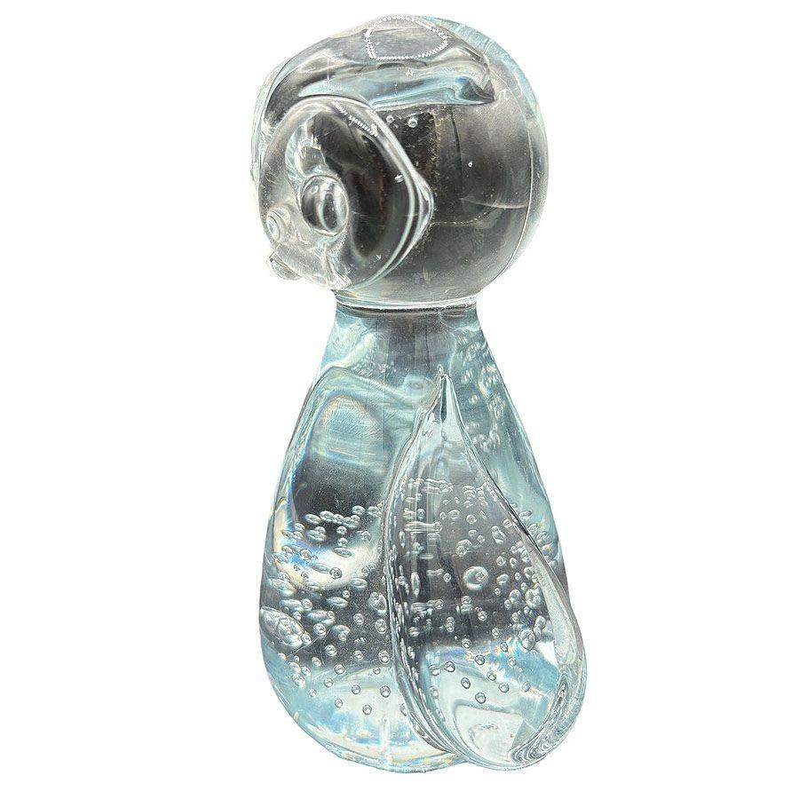 Mediados de siglo Murano Bullicante Arte Escultura de Vidrio Búho Pisapapeles mediados del siglo XX en venta