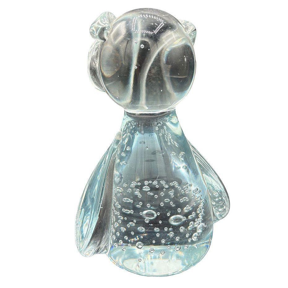 Mediados de siglo Murano Bullicante Arte Escultura de Vidrio Búho Pisapapeles Vidrio artístico en venta