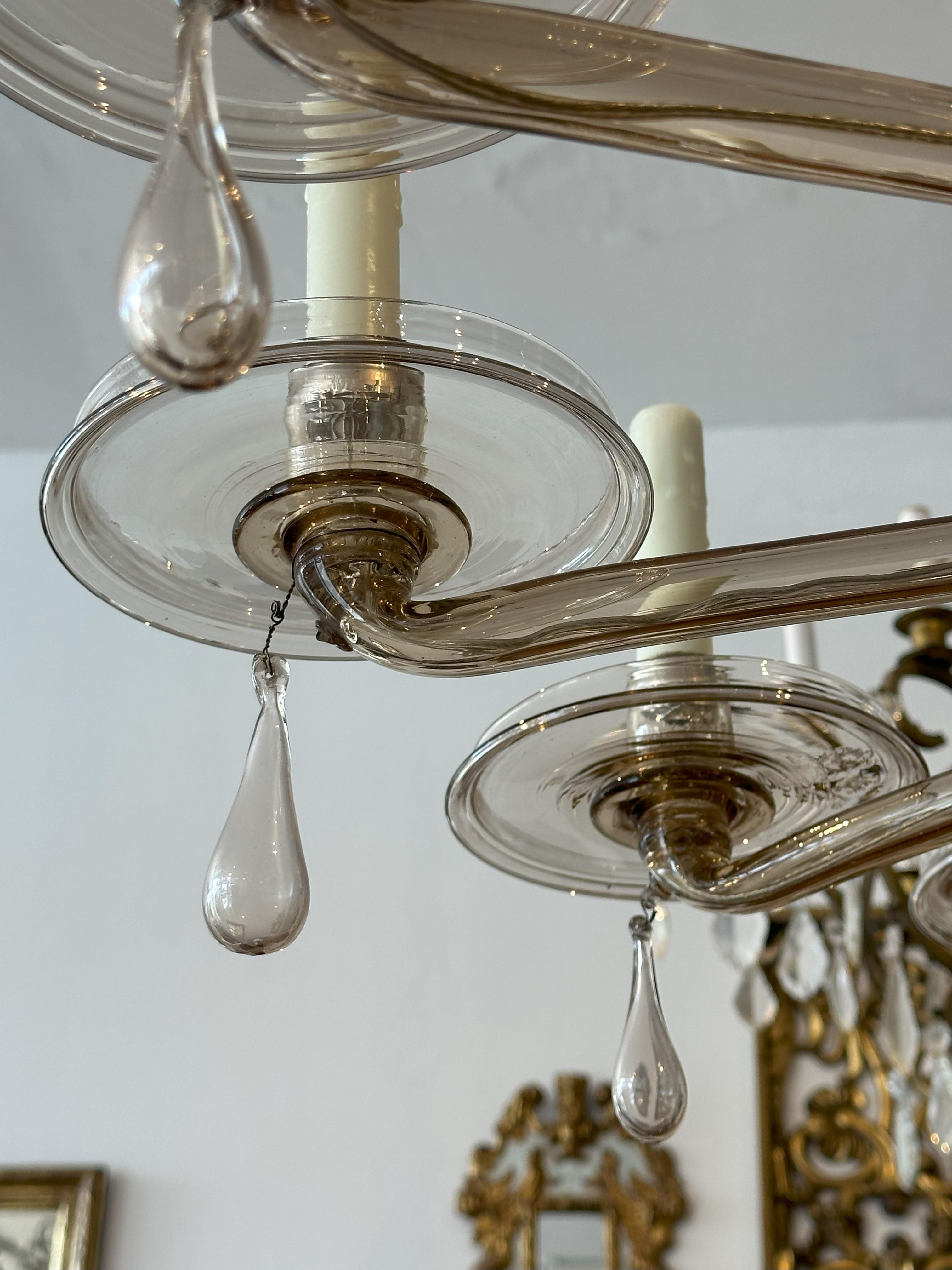20th Century Mid - Century Murano Chandelier