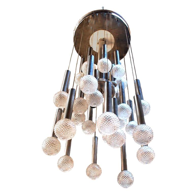 Mid century  MURANO chandelier For Sale