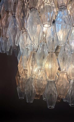 Mid-Century Murano Chandelier "Polyhedr" by Carlo Scarpa for Venini, Italy