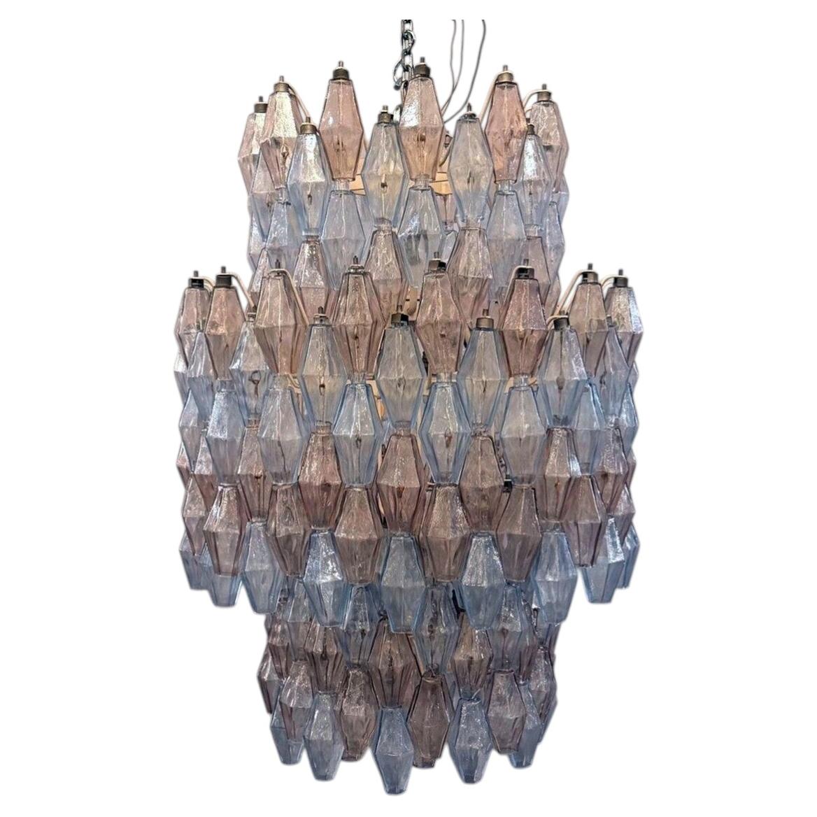 Mid-Century Murano Chandelier "Polyhedr" by Carlo Scarpa for Venini, Italy