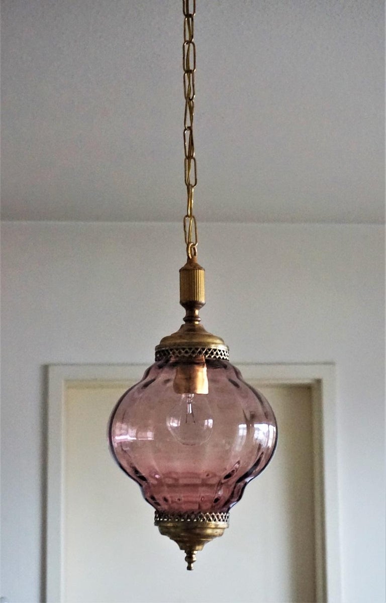 Midcentury Murano Colored Glass Globe and Brass Lantern ... Pendant luminaires in cylindrical housings in a diverse product line of highly functional luminaires of different sizes.