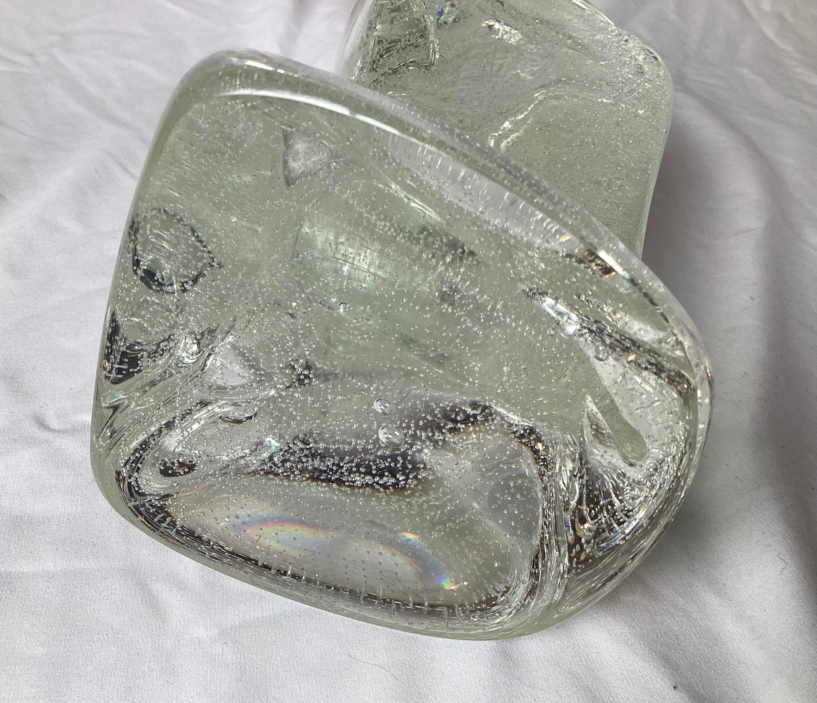 Verre Hibou en cristal de Murano du milieu du siècle en vente