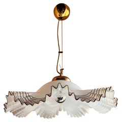 Lampada a sospensione De Majo di Murano del metà del secolo scorso, Italia anni '70