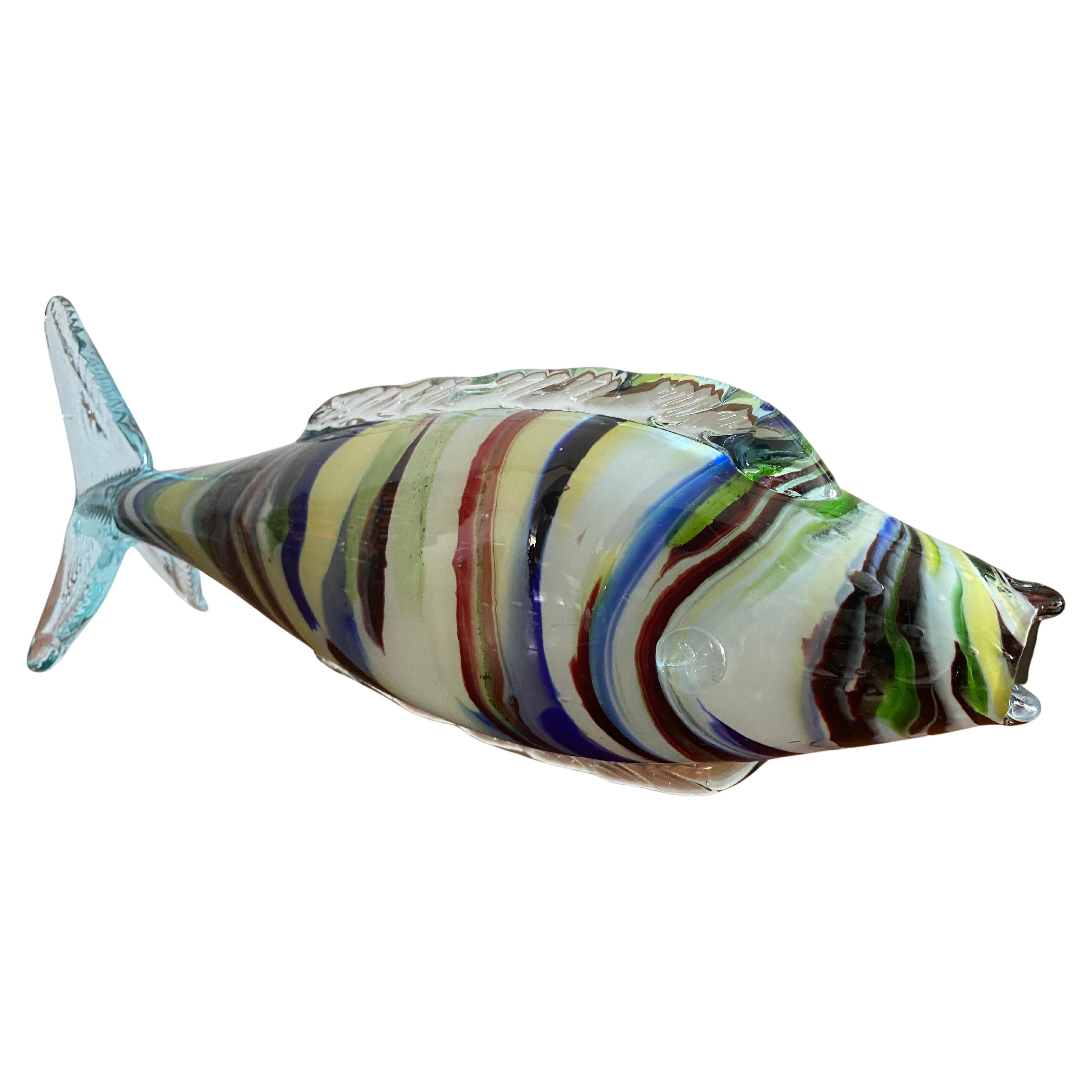 Figurine poisson Murano du milieu du siècle en vente