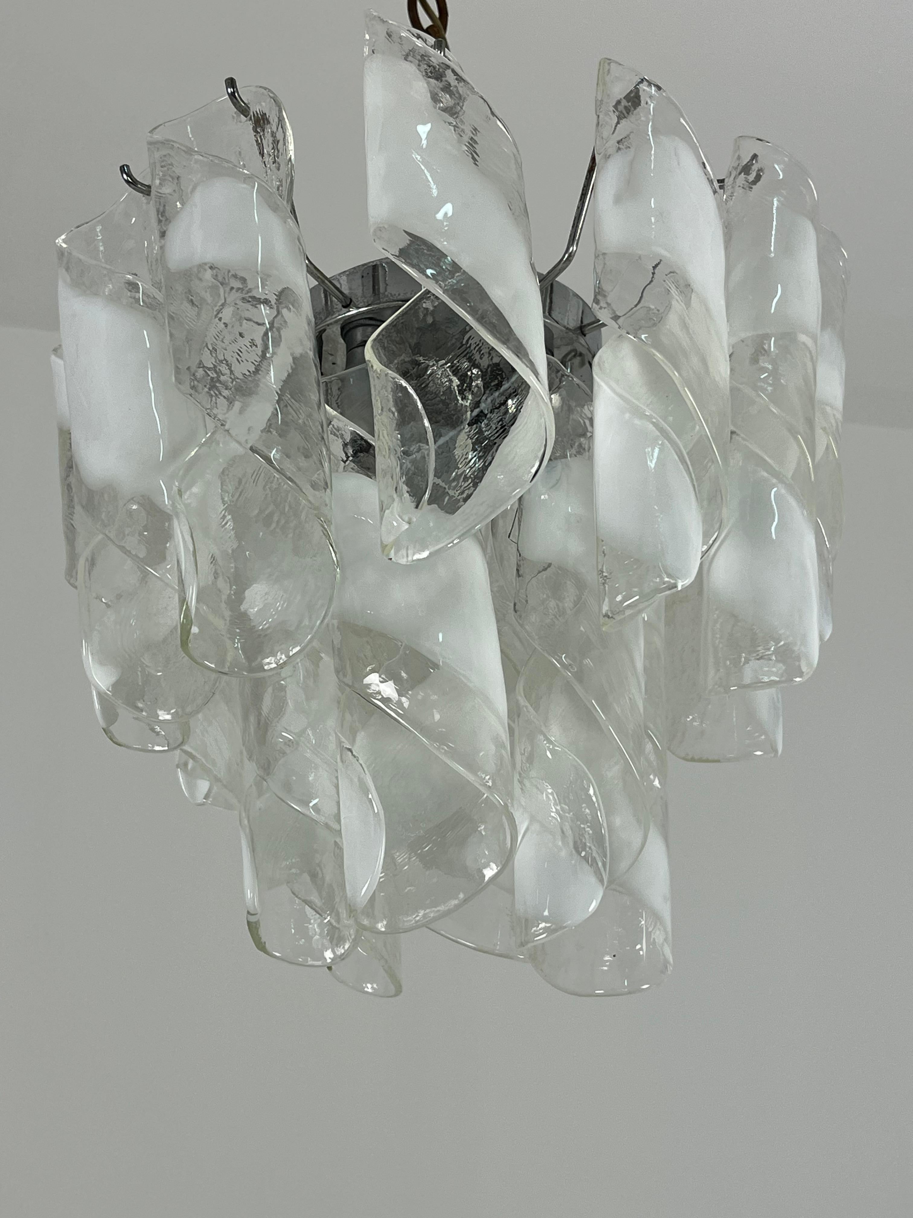 Mid-century Murano Glass 4-light Chandelier, 1960s For Sale 1