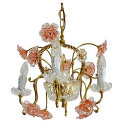 Mid-Century Murano Glass 4-Light Chandelier, 1960s