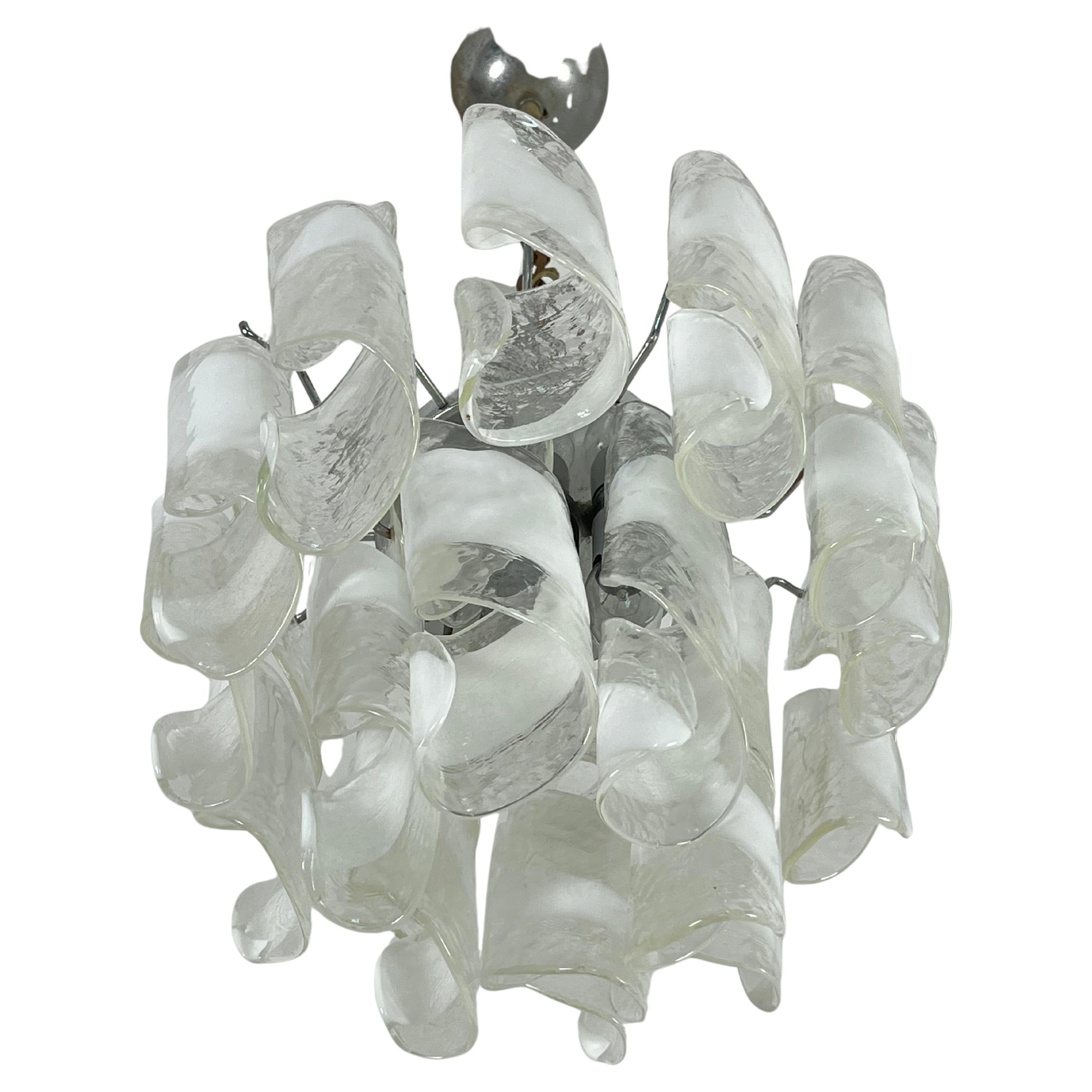 Mid-century Murano Glass 4-light Chandelier, 1960s