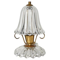 Lampe de bureau du milieu du siècle dernier en verre de Murano et laiton, Carlo Scarpa, Italie, années 1940