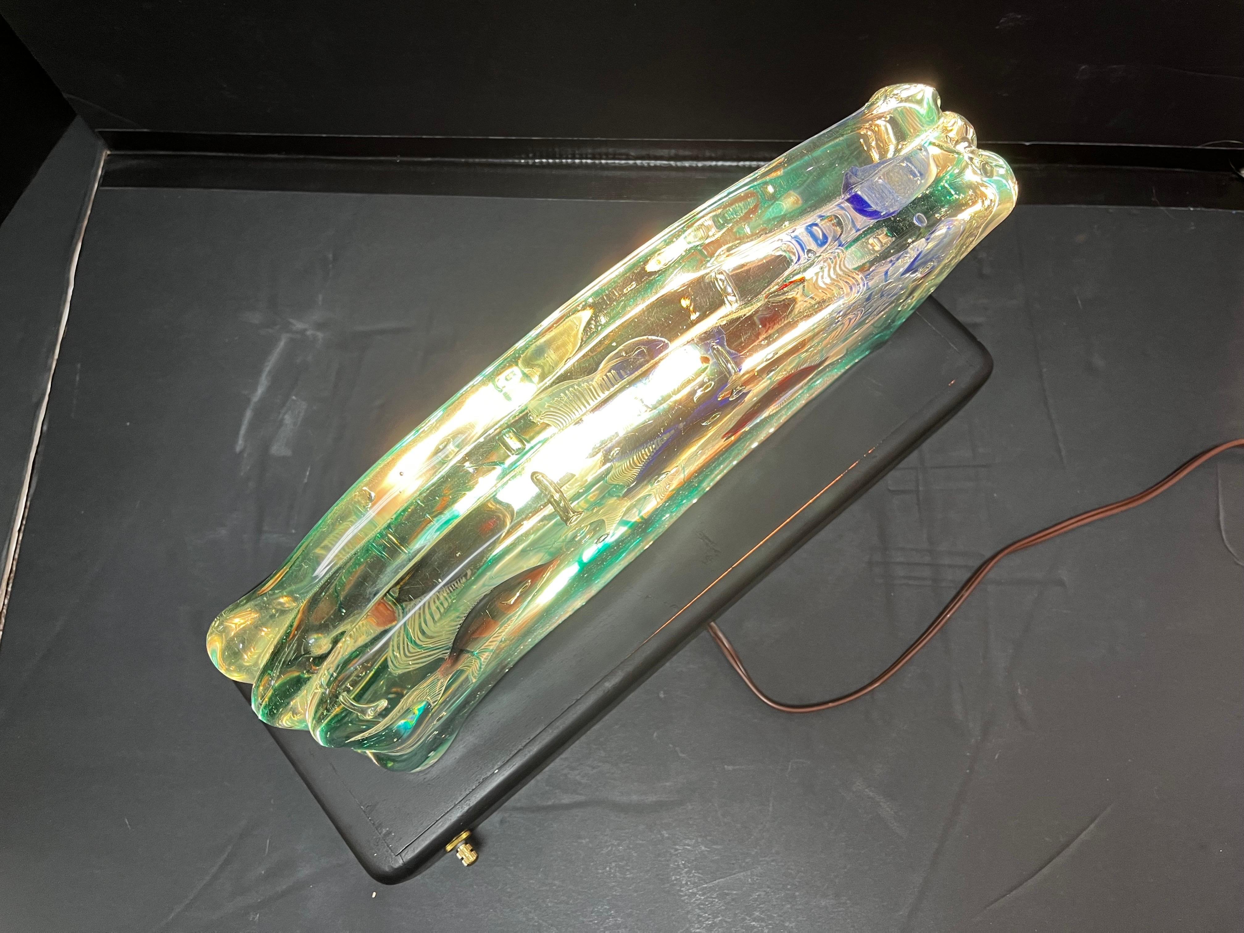 Mid-Century Murano Glass Aquarium Sculpture Light Style of Barbini for Cenedese 6